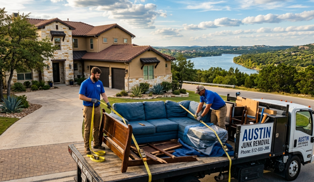 Local Austin crew hauling unwanted items