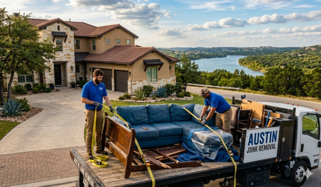 Local Austin crew hauling unwanted items