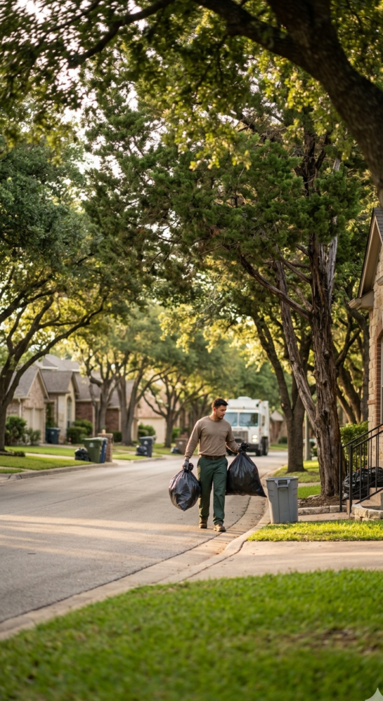 Menchaca valet garbage collection service