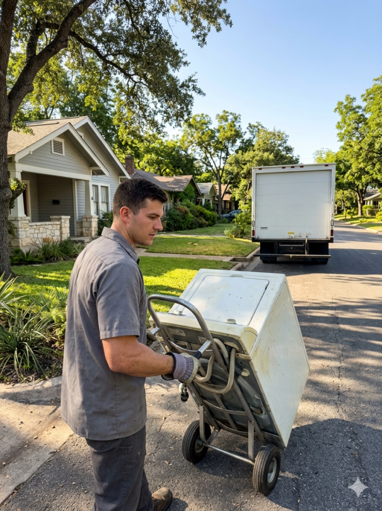 South Austin garage junk hauling and organization cleanup