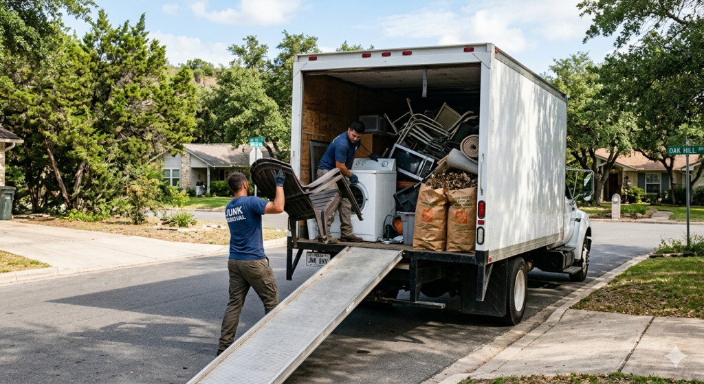 Home junk hauling and clutter removal in Oak Hill