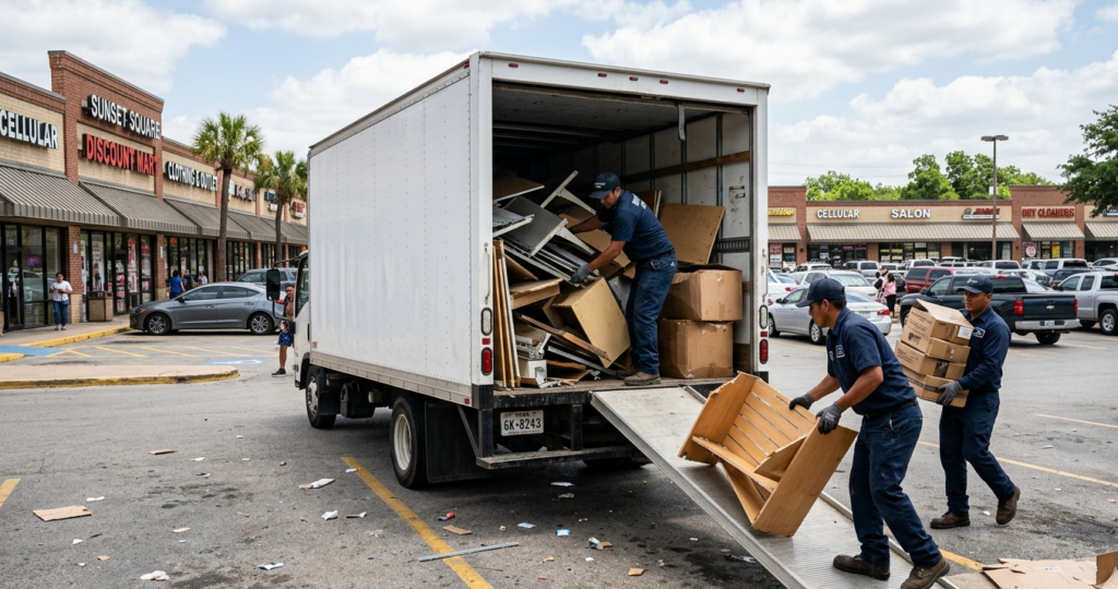 Home debris hauling and cleanup in Sunset Valley