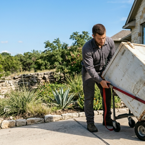Garage decluttering and junk hauling in Oak Hill